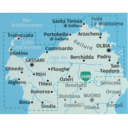 Kompas 2497 Sardinie sever sardegna nord soubor 4 map 50 000 oblast