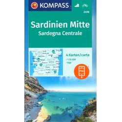 Kompas 2498 Sardinie stred Sardegna Centrale soubor 4 map 50 000