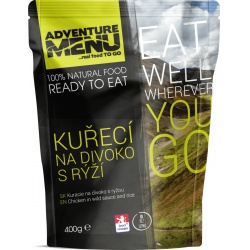 Adventure Menu Kure na divoko s ryzi 1 porce 400 g sterilovane jidlo na cesty 2