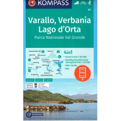 Kompass 97 Omegna, Varallo, Lago d' Orta 1:50 000