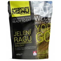 Adventure Menu Jeleni ragu s bramborovymi spalicky 1 porce 400g sterilovane jidlo 2