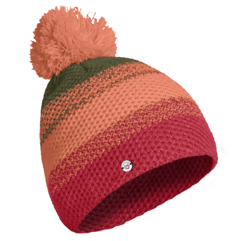 Hannah Ola Jr cantaloupe detska pletena zimni cepice zateplena fleecem