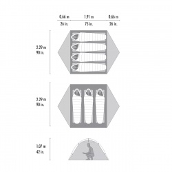 MSR Hubba Hubba LT 3 ultralehky turisticky stan 10