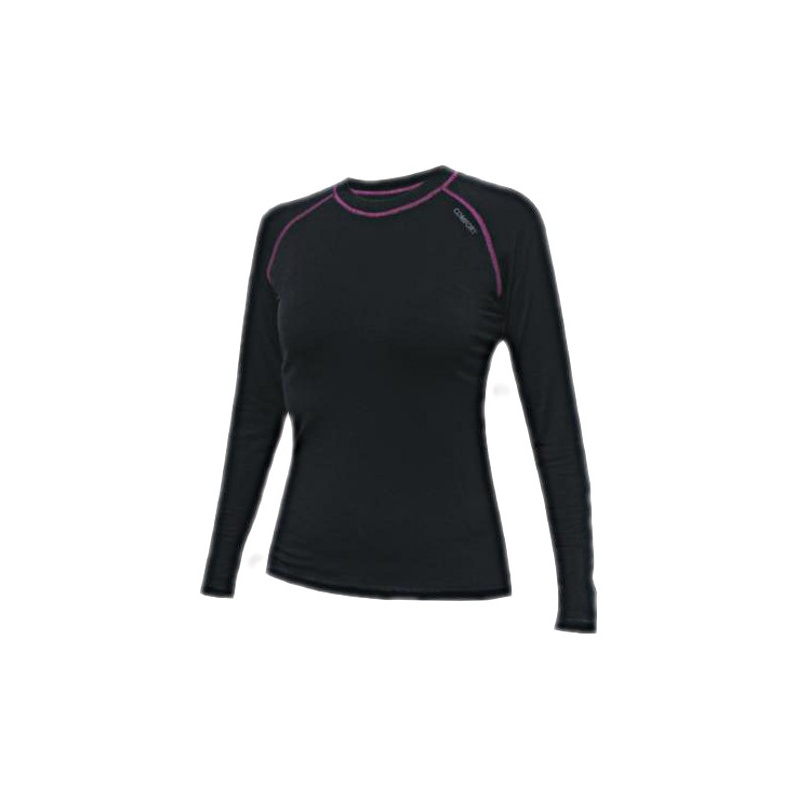 Jitex BoCo Ibraka 801 Ts cerna fialova damske triko dlouhy rukav Merino vlna