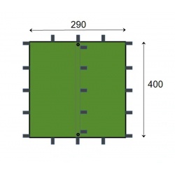 Jurek Arm 3 x 4 olivove zelena bivakovaci pristresek plachta 