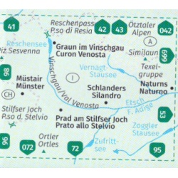 Kompas 52 Vinschgau Val Venosta 50 000 Oblast