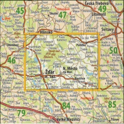 KcT 48 zdarske vrchy 50 000 Oblast