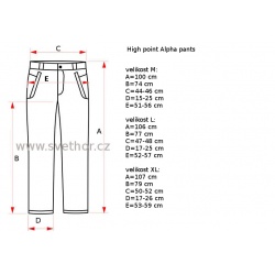 _High Point Alpha Pants Brilliant blue panske outdoorove technicke zateplene kalhoty zmere