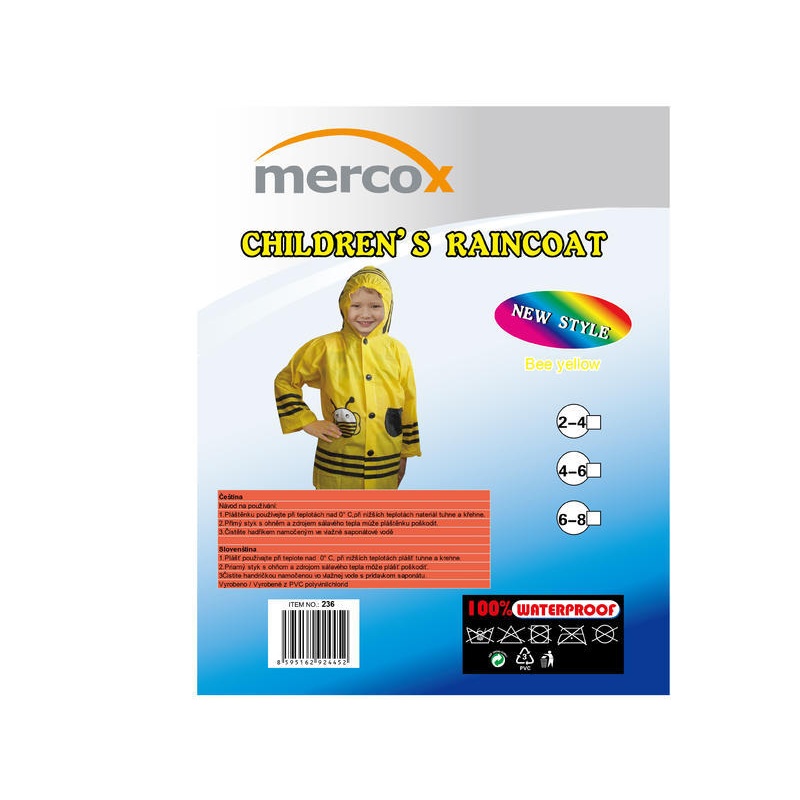 Mercox Kids Bee Yellow detska zapinaci plastenka