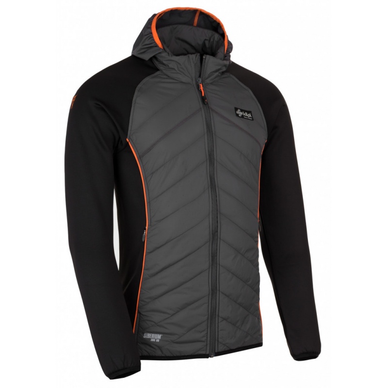 Kilpi Adventure-M tmave seda panska vetrudolna bunda castecne zateplena