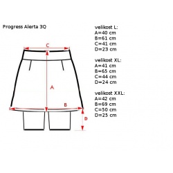 _Progress Alerta 3Q cerna damska sportovni sukne 2 v 1 na beh inline fitness zmereno