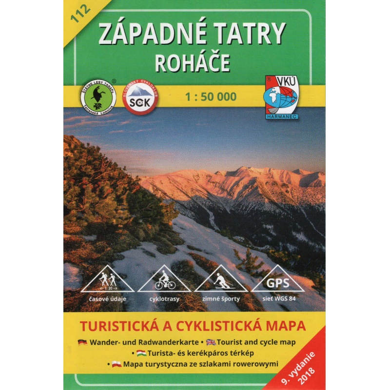VKu 112 Zapadne Tatry, Rohace 50 000 turisticka mapa
