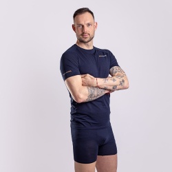 Progress MA NKR 125 cerno-modra panske funkcni triko kratky rukav Merino Airlite 3