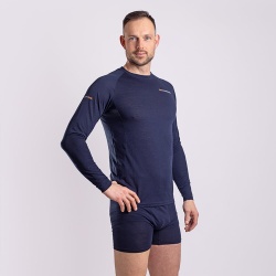 Progress MA NDR 125 cerno-modra panske funkcni triko dlouhy rukav Merino Airlite 1
