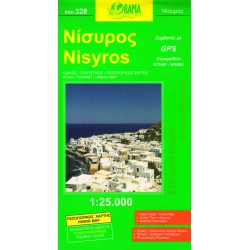 ORAMA 328 Nisyros 1:25 000 turistická mapa