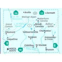 Kompas 87 Breuil, Cervinia, Zermatt 50 000 Oblast