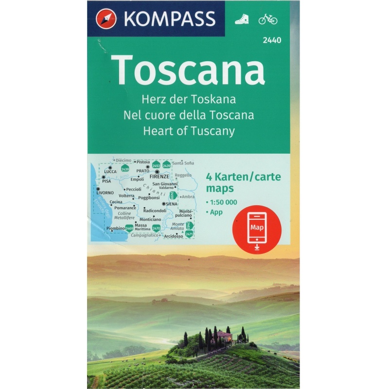 Kompas 2440 Toscana Toskansko 50 000 turisticka mapa