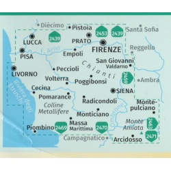 Kompas 2440 Toscana Toskansko 50 000 turisticka mapa oblast