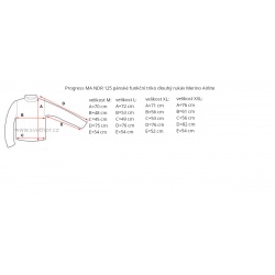 _Progress MA NDR 125 oranzova panske funkcni triko dlouhy rukav Merino Airlite zmereno