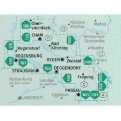 Kompas 198 Bayerischer Wald 50 000 Oblast