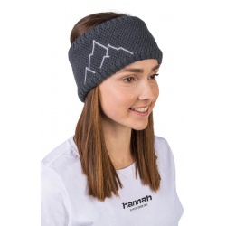 Hannah Astra pletena zimni celenka 100 Merino vlna zateplena fleecem asphalt 1