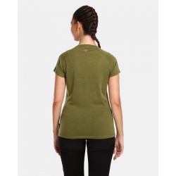 Kilpi Zarja-W zelena UL0301KIGRN damske funkcni triko kratky rukav Merino vlna 1