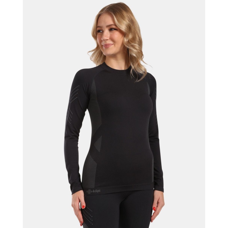 Kilpi Carol W cerna WL0504KIBLK damske bezesve seamless funkcni triko dlouhy rukav