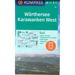 Kompas 61 Worthersee Karawanken zapad 50 000
