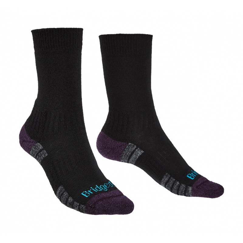 Bridgedale Hike Lightweight Merino Performance Boot W black purple trekove ponozky Merino