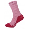 Husky All Wool ruzova vysoke trekove ponozky Merino vlna
