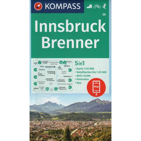 Kompass 36 Innsbruck, Brenner 1:50 000