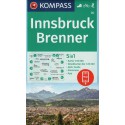 Kompass 36 Innsbruck, Brenner 1:50 000 turistická mapa