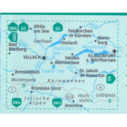 Kompas 61 Worthersee Karawanken zapad 50 000 oblast