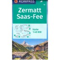 Kompass 37 Zillertaler Alpen, Tuxer Alpen 1:50 000 turistická mapa
