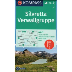Kompass 41 Silvretta, Verwallgruppe 1:50 000 turistická mapa
