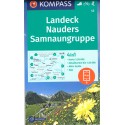 Kompass 42 Landeck, Nauders, Samnaungruppe 1:50 000 turistická mapa