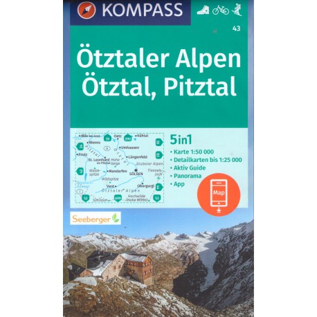 Kompass 43 Ötztaler Alpen 1:50 000