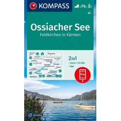 Kompass 62 Ossiacher See, Feldkirchen in Kärnten 1:25 000 turistická mapa