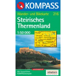 Kompass 216 Steirisches Thermenland 1:50 000 turistická mapa