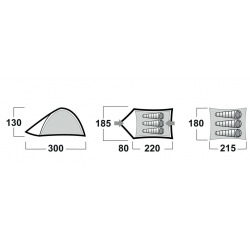 Husky Bird 3 turisticky stan svetle zelena 9
