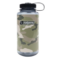 Nalgene Wide Mouth Sustain 1000 ml narazuvzdorna lahev na piti gray black camo