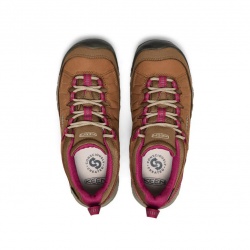 Keen Targhee IV WP W bison/beaujolais damske nizke nepromokave kozene trekove boty 3