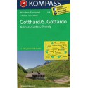 Kompass 108 Gotthard/S. Gottardo, Grimsel, Susten, Oberalp 1:40 000 turistická mapa