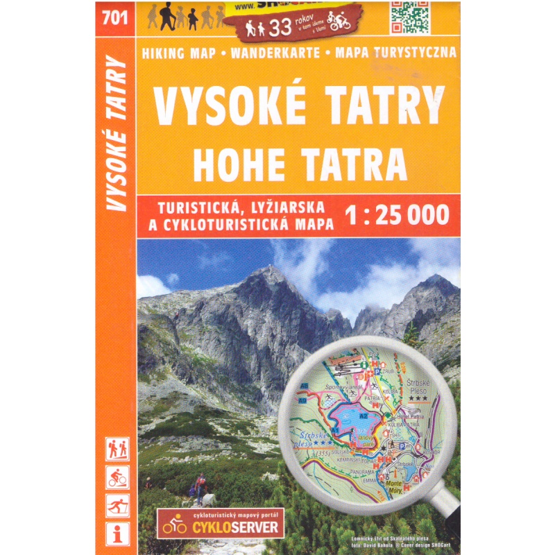SHOCart 701 Vysoke tatry 25 000 turisticka mapa