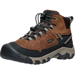 Keen Targhee IV Mid WP Youth bison/brindle detske vyssi nepromokave kozene trekove boty 2