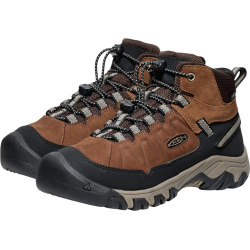 Keen Targhee IV Mid WP Youth bison/brindle detske vyssi nepromokave kozene trekove boty 5