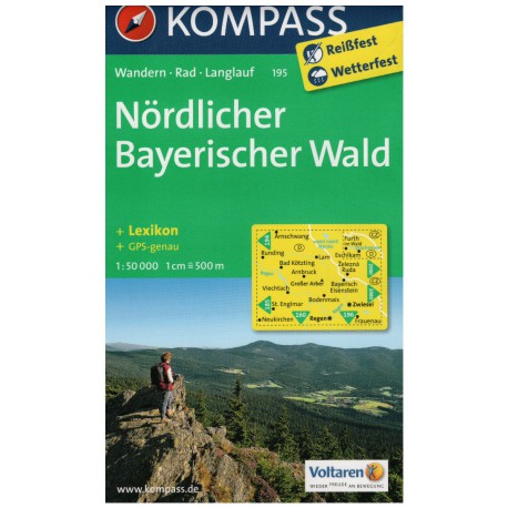 Kompass 195 Nördlicher Bayerischer Wald 1:50 000