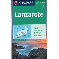 Kompass 241 Lanzarote 1:50 000 turistická mapa