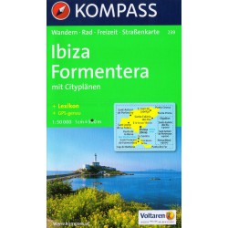 Kompass 239 Ibiza, Formentera 1:50 000 turistická mapa