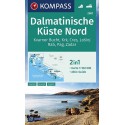 Kompass 2901 Dalmatinische Küste Nord 1:100 000 turistická mapa